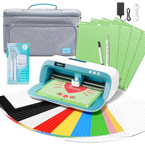 Likcut S41 Vinyl Cutter Machine, Creator Bundle with Carrying Case & Accessories | Smart Cutting Machine for DIY Vinyl, HTV, Cardstock, Paper Crafts and Home Decor