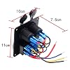 POTO-Car-5-Gang-Waterproof-Car-Auto-Boat-Marine-LED-Rocker-Panel-Switch-Circuit-Breakers-with-Dual-USB-Power-Charger-Adapter-for-RV-Car-Boat