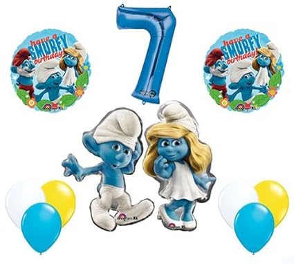 Amazon Com The Smurfs Birthday Party Supplies Smurf And Smurfette