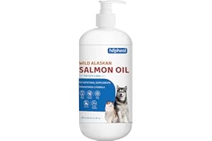HAPHEAL Wild-Caught Salmon Oil for Dogs & Cats - Omega 3 EPA DHA,Fish Oil Liquid Supplement for Skin & Coat, Joint & Bone Health (8 FLOZ)