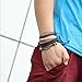 Botrong Men's Women Braided Leather Cuff Multi - layer Bangle Bracelet (A)