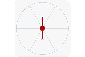 HOOJOJO Magnetic Spinners for Classroom, 10in Dry Erase Spinning Wheel for Prizes with Arrow, Preschool Learning Activities Teaching Tools, for Whiteboard & Fridge (6 Grids)