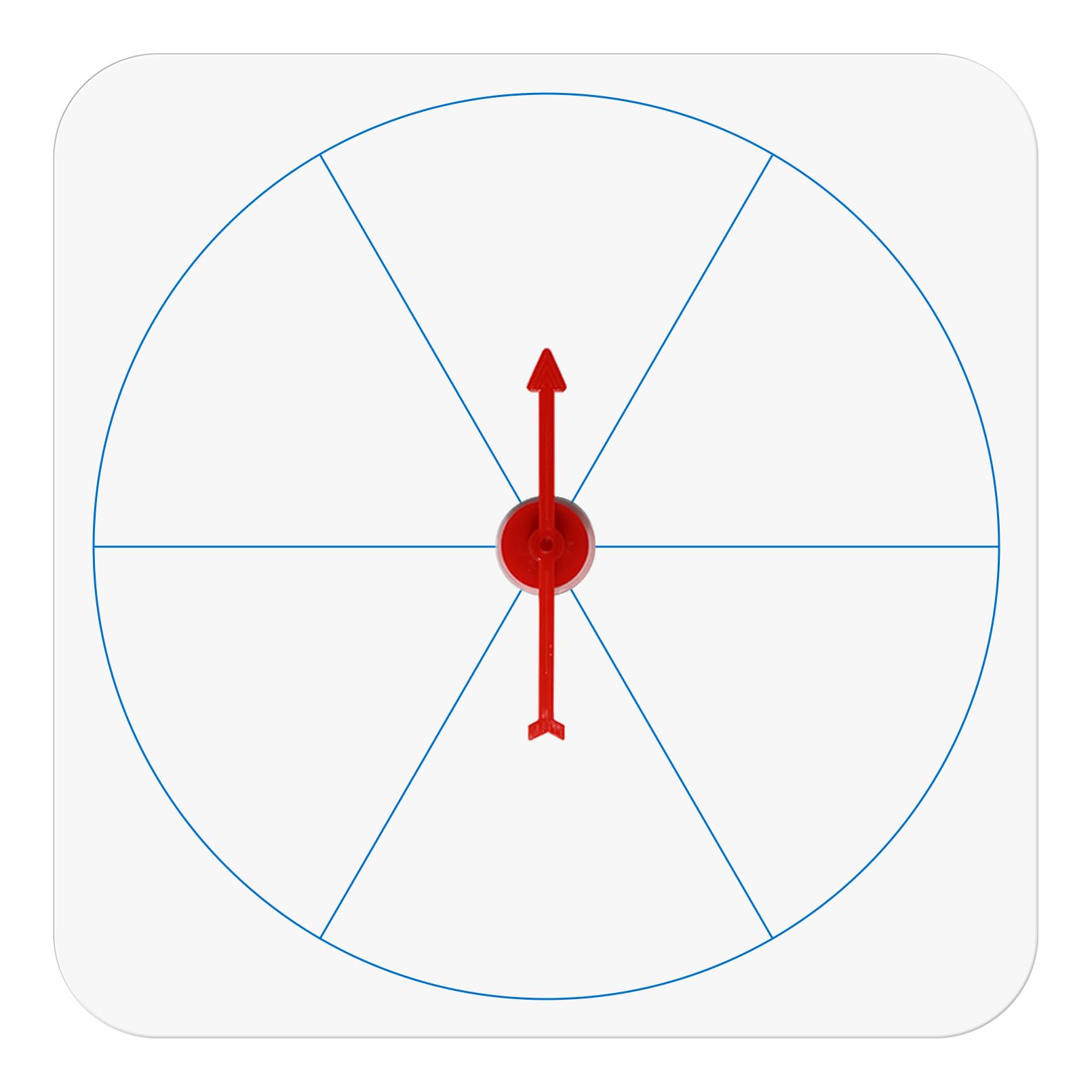 HOOJOJO Magnetic Spinning Wheel 10 Inch Dry Erase Wheel for Classroom Spinning Prize Wheel Educational Games Multifunctional Spinwheel (6 Grids)
