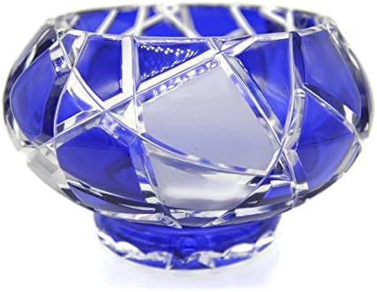 Kardas Crystal (TM Bohemia LEADED Crystal Glass BOLDIGO Series King Bowl (Royal Blue)