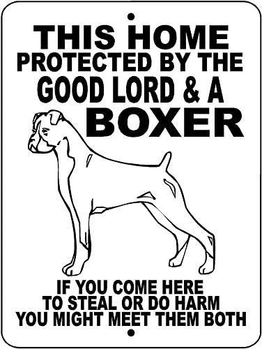 BOXER DOG SIGN 9"x12" ALUMINUM "ANIMALZRULE ORIGINAL DESIGN - (Any one else selling this sign is selling a CHEAP COPY)