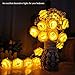 Rose Lights, Rose Flower Fairy String Light with 2 Optional Colors, 10ft 20 LEDs Battery Operated Night Light with Remote Control for Kids Bedroom, Mirror, Walls, Windows, Wedding (White&Yellow)