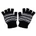 Livoty USB Heating Winter Gloves Women Man Hand Warm Gloves Heated Fingerless Mitten Washable (Black)