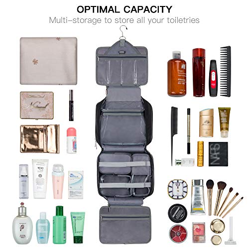 Lizzton Hanging Toiletry Bag for Women Large Travel Cosmetic Bags Accessories Kit Waterproof Makeup Organizer 7 Lizzton Hanging Toiletry Bag for Women Large Travel Cosmetic Bags Accessories Kit Waterproof Makeup Organizer