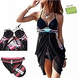 kiwitatá® Womens Halter Neck Bikini Set Push-up Padded Bra Swimsuit Swimwear