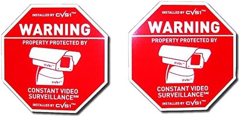 2 Pack! CCTV Security Camera Warning Signs 9" Weatherproof PVC