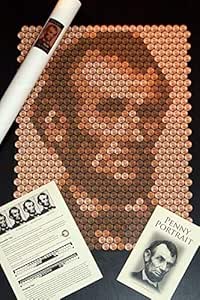 Abraham Lincoln Penny Portrait Kit - Unique DIY Craft Wall Art