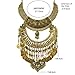 Zhenhui Bohemia Gold Tone Long Boho Statement Necklace with Coin Tassel for Women