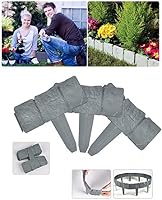 Cenefa para jardín, pack de 10, color gris oscuro, imitación ...
