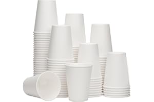 RACETOP Hot Paper Coffee Cups 12 oz [300 Pack], Disposable Coffee Cups 12 oz, Upgraded Weight Of Paper, White