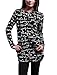 Allegra K Women's Stylish Long Sleeve Letter Prints Slipover Knit Shirt Black M