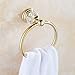 WINCASE Crystal Towel Ring, Gold Towel Holders for Bathrooms, Round Hand Towel Rack Wall Mounted Decorative