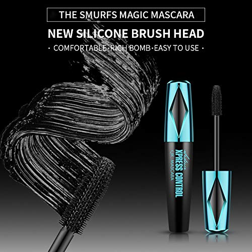 4D Silk Fiber Lash Mascara Waterproof，Natural Thick Thickening and Lengthening Long Lasting 4D Fiber Eyelash Mascara，Dramatic Extension, Smudge-proof 4D Mascara