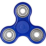 Blue Fidget Spinner with hybrid ceramic ball bearings for a smooth, quiet spin that doesn't stop. Perfect for people with ADD, ADHD, anxiety, sensory processing disorder or any fidgeting.