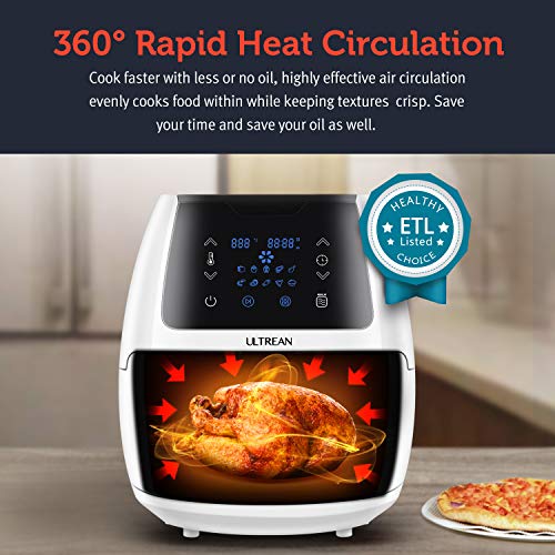 Ultrean 5.8 Quart Air Fryer, Electric Hot Air Fryers Oilless Cooker with 10 Presets, Digital LCD