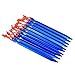 Kungix Tent Stakes Pegs 7” Aluminium Alloy with Reflective Rope 10-Piece (Blue)