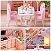 CUTEBEE Dollhouse Miniature with Furniture, DIY Wooden Dollhouse Kit Plus Dust Proof and Music Movement, Creative Room for Valentine's Day Gift Idea (Cozy Time)
