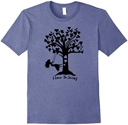 Mens I Love To Swing T-Shirt 2XL Heather Blue