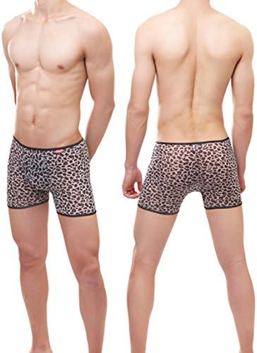 GuPoBoU168 Mens Sheer See-through Mesh Shorts Boxers Underwear