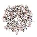 Jili Online 200 Pieces Metal Pearl Head Brads Paper Fastener for Scrapbooking Cardmaking Decoration DIY 6mm