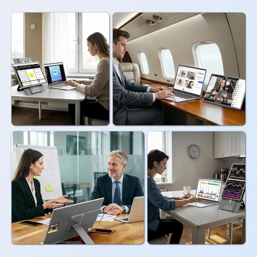 Teamgee Laptop Screen Extender - 16" FHD 1200P IPS Portable Monitor for Laptops Detachable, Dual Monitor Portable Screen for Laptop with USB-C/MINI HDMI Port Plug n Play Windows/Mac/Android