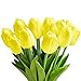StillCool Artificial Flowers 12pcs/Bag Mini Tulip Fake Flowers Great for Wedding Party Home Room Decor (Yellow)