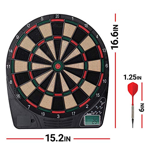 Franklin Sports Electronic Dart Board Sets Soft Tip Electric Dartboard With Digital Scoreboard