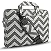 Laptop Shoulder Bag 13 13.3 14 Inch Case Compatible with MacBook Pro 14 2025-2021 M4/M3/M2/M1, Mac Air/pro 13-13.3 Inch and Most Popular 13-14 Notebooks,Spill-Resistant Briefcase,Chevron Gray