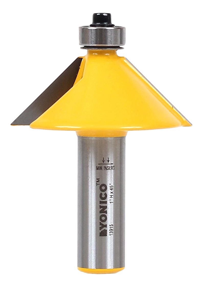 Yonico 13915 45 Degree Bevel Edge Forming Router Bit 1/2-Inch Shank โ image 1