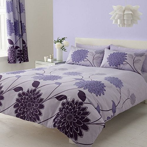 GC GAVENO CAVAILIA Luxury Geometric Duvet, Floral Quilt Set, Polycotton Bed Covers, Sophia-Orchard, King