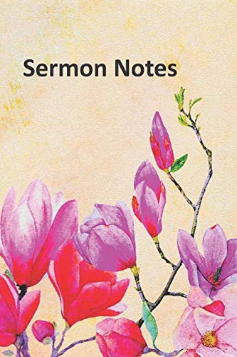 Sermon Notes: Pink and Red Large Floral Notebook by SeaWall Books