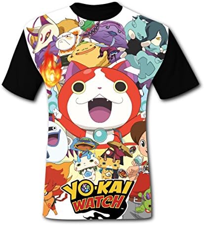 UJmhyHY Yo-Kai Comics Watch-Manga Men 3D Printed Short Sleeve T-shirts Crew Neck Tees Tops XL