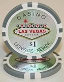 25 $1 Las Vegas 14 Gram Laser Graphic Poker Chips