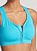 Jockey Women's Bras Zip Front Sports Bra, Tibetan Turquoise, L