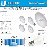 Ubiquiti PBE-5AC-400 5-PACK PowerBeam AC 25dBi 5ghz 400mm 11AC Airmax CPE/Bridge