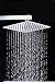 BWE High Pressure Shower Head 8 inch Square Rainfall Shower Head 304 Stainless Steel with teflon tape Ultra Thin 1/2 Connection Bathroom Shower Heads High Polish Chrome