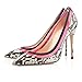 Onlymaker Women's High Heel Pointed Toe Patchwork Pumps