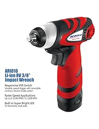ACDelco ard847li Li Ion 8 volt Drill + Impacto + linterna 3 en 1 Combo Kit