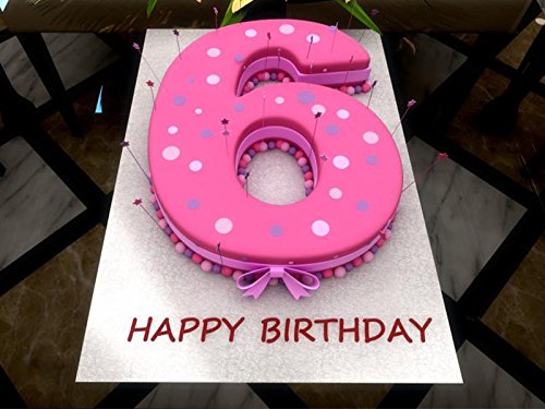 Small Number Six 6 Wedding Birthday Anniversary Cake Baking Pan / Tin 10" X 8"