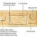Bamboo Bathtub Caddy with Arms That Extend from 29.5 Up to 43 Inches, Bathtub Tray, Large Wine Glass Holder, iPhone Slot, Collapsible Book and iPad Holder, and Removable Accessories Tray