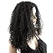 ATOZWIG Black Color Afro Curly Hair Heat Resistant Black Kinky Curly Wig Synthetic Wigs For Women