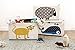 3 Sprouts Large Toy Chest for Kids with Lid and Handles - Collapsible Toy Storage Bin/Trunk/Box/Basket Organizer for Boys & Girls Playroom, Nursery, Leopard