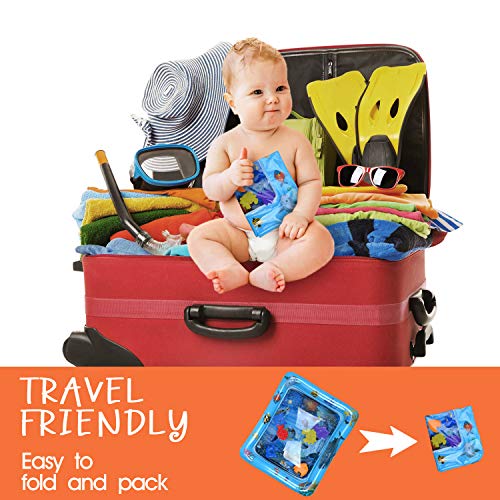 image for KIMCADE Baby Inflatable Tummy Time Water Mat, Fun Water Mat Activity C