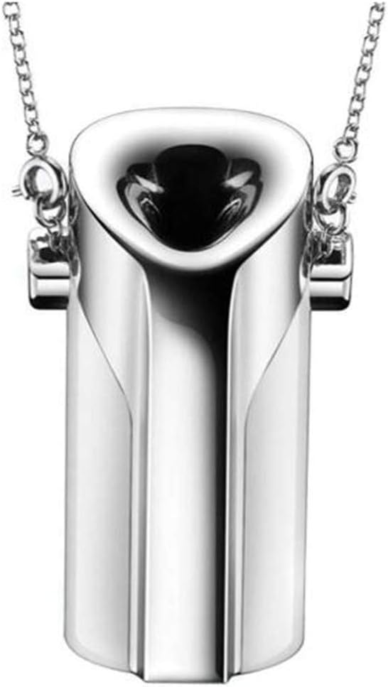 Majesty Portable Wearable Necklace Air Purifier, Home Mini Air Lonizers, Hang Neck Personal USB Charging Air Purifier, Personal Air Freshener (Silver)