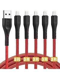 Cable cargador iPhone, rojo