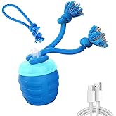 Interactive Dog Toys, 2026 Upgraded Motion Activated Squeaky Cat Balls, 360° Smart Automatic Rolling Moving for Bored Pet Cats Dogs, Interactive Dog Balls (Blue)